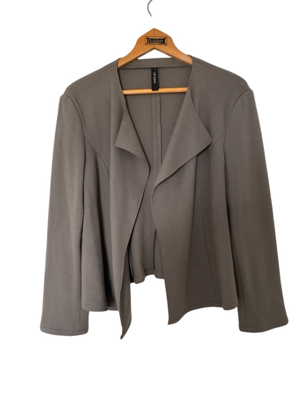 Marc Cain Designer Taupe Open-Front Blazer size 12